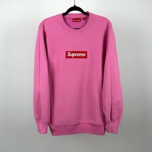 Supreme Box Logo Crewneck Sweatshirt Pink Size M